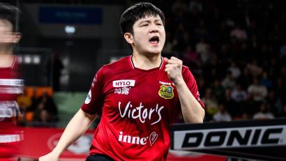Bild: Tom Weller/dpa
Triple-Sieger mit Saarbrücken: Der Chinese Fan Zhendong.