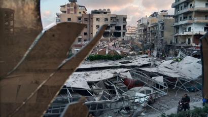 Bild: Uncredited/AP/dpa
Weite Gebiete im Südlibanon wurden durch israelische Angriffe verwüstet. (Archivbild)