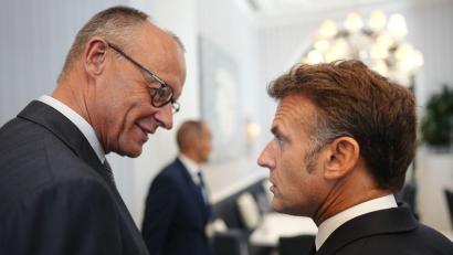Bild: Kay Nietfeld/dpa
Merz und Macron starten beim EU-Westbalkan-Gipfel eine gemeinsame Initiative.
