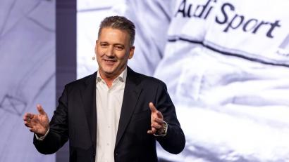 Bild: Daniel Karmann/dpa
Zufrieden im Formel-1-Mittelfeld: Audi-Vorstandschef Gernot Döllner. (Archivbild)
