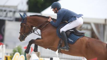 Bild: Bernd Thissen/dpa
Endlich auch deutscher Meister: Olympiasieger Christian Kukuk auf Akarad Tivoli.