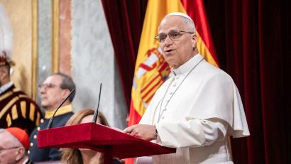 Bild: César Vallejo Rodríguez/EUROPA PRESS/dpa
Der Pontifex spricht im spanischen Parlament Klartext.