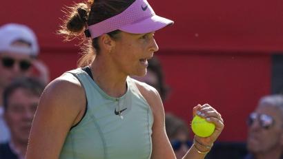 Bild: Alberto Pezzali/AP/dpa
Tatjana Maria hat ihr Auftaktspiel in London gewonnen.