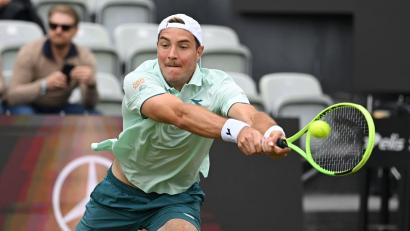 Bild: Marijan Murat/dpa
Jan-Lennard Struff konnte den kasachischen Rasenspezialisten Alexander Bublik nicht stoppen.