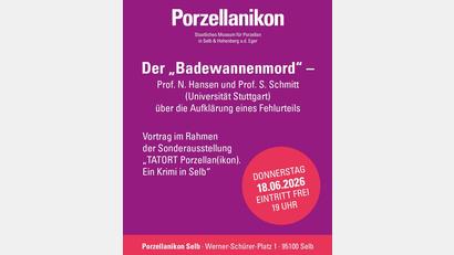 Bild: exb
Ein spannender Vortragsabend steht im Porzellanikon am 18. Juni auf dem Programm. Das Thema lautet "Der Badewannenmord".