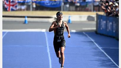 Bild: Dean Lewins/AAP/dpa
Triathletin Lisa Tertsch gewinnt EM-Gold über die Kurzdistanz. (Archivbild)