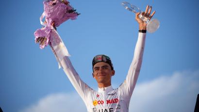 Bild: Alessandra Tarantino/AP/dpa
Isaac del Toro befindet sich vor der Tour de France in Topform. (Archivbild)
