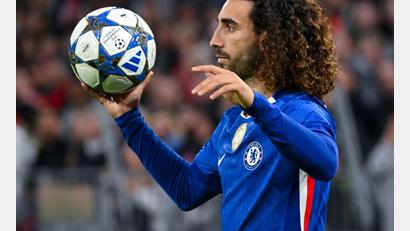 Bild: Sven Hoppe/dpa
Soll vor einem Wechsel zu Real Madrid stehen: Marc Cucurella. (Archivbild)