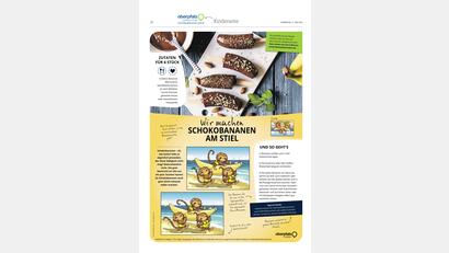Bild: Oberpfalz-Medien
Wir machen Schoko-Bananen am Stiel.