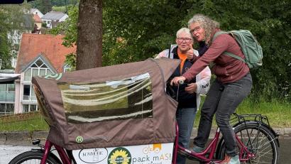 Bild: Piet Gürtler
Ob für den Transport von großen Einkäufen, schweren Dingen oder Kindern: Den Lastenradverleih „pack mAS!“ gibt es auch in Sulzbach-Rosenberg.