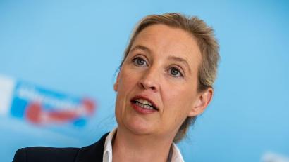 Bild: Michael Kappeler/dpa
AfD-Chefin Weidel kann sich über gute Umfragewerte freuen. (Archivbild)