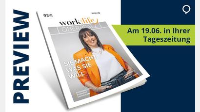 Bild: Agentur PR &amp; Content
work:life – die Beilage mit Inspirationen und Trends rund um die Themen Arbeit, Karriere und Leben.