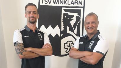 Bild: Käsbauer
Der neue Trainer Askin Ergül (rechts) mit Abteilungsleiter Christian Käsbauer.