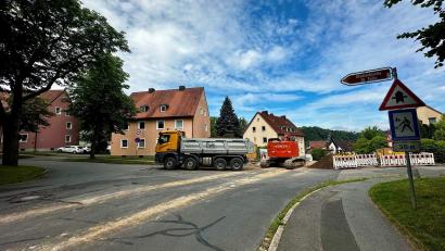 Bild: Ramona Herrmann
Ab 22. Juni wird in Neustadt/WN der Kreuzungsbereich Georgstraße/Zacharias-Frank-Straße/Felixallee wegen Bauarbeiten voll gesperrt.