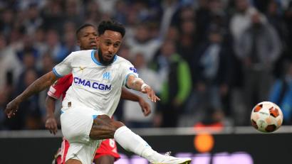 Bild: Daniel Cole/AP/dpa
Marseilles Pierre-Emerick Aubameyang. (Archivbild)