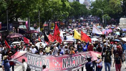 Bild: Luis Barron/eyepix via ZUMA Press Wire/dpa
Berichten zufolge will die radikale CNTE Zugänge zum Stadion blockieren. (Archivbild)