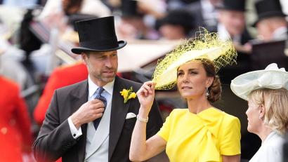 Bild: Aaron Chown/PA Wire/dpa
Prinzessin Kate zeigte sich ganz in Gelb gekleidet.