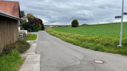 Bild: ass
Der Lintacher Steig in Krumbach. Der Amberger Stadtteil sollte zu einer 30er-Zone werden. Jetzt darf dort weiterhin mit Tempo 50 gefahren werden.