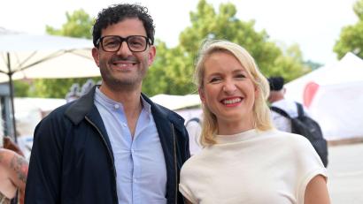Bild: Michael Bahlo/dpa
Luigi Pantisano und Ines Schwerdtner sind die neue Linken-Doppelspitze.