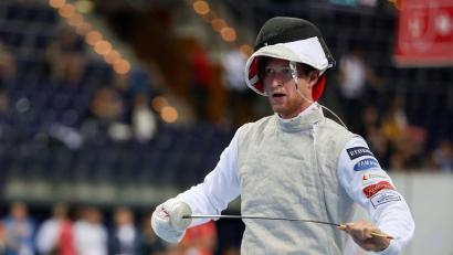 Bild: picture alliance / Jan Woitas/dpa-Zentralbild/dpa
Florettfechter Alexander Kahl hat bei der EM in Frankreich Bronze im Teamevent gewonnen. (Archivbild)