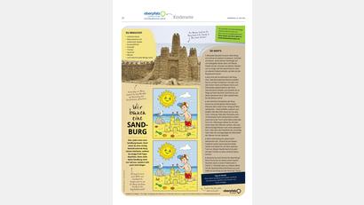 Bild: Oberpfalz Medien
Wir bauen eine Sandburg.