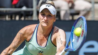 Bild: Andreas Gora/dpa
Marketa Vondrousova wurde für einen verpassten Dopingtest für vier Jahre gesperrt. (Archivbild)
