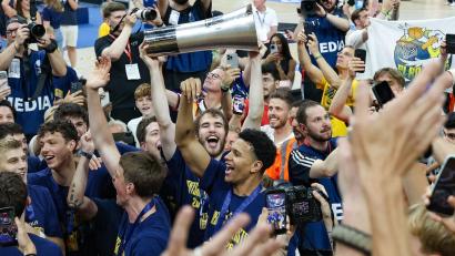 Bild: Matthias Stickel/dpa
Feiert einen der größen Coups der BBL-Historie: Alba Berlin.