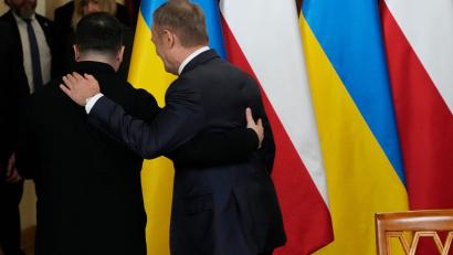 Bild: Radek Pietruszka/PAP/dpa
Polens Regierungschef Tusk muss bei der Wiederaufbaukonferenz auf Selenskyj verzichten. (Archivbild)