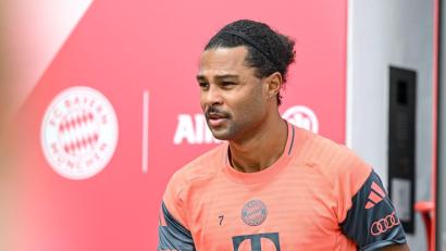 Bild: Harry Langer/dpa
Serge Gnabry trainierte in dieser Woche an der Säbener Straße. (Archivbild)