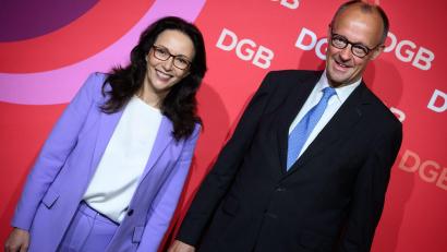 Bild: Bernd von Jutrczenka/dpa
Fahimi rechtfertigt die Buhrufe und Pfiffe gegen Merz (Archivbild)