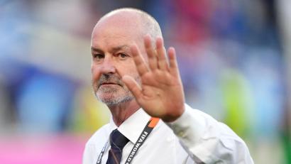 Bild: Martin Rickett/PA Wire/dpa
Schottlands Trainer Steve Clarke.