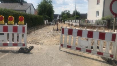 Bild: Eva Seifried
Die Baustelle im Ossangerweg kommt voran.