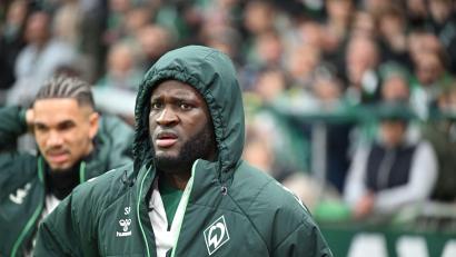 Bild: Carmen Jaspersen/dpa
Konnte bei seiner Leihe zu Werder Bremen nicht überzeugen: Victor Boniface. (Archivbild)
