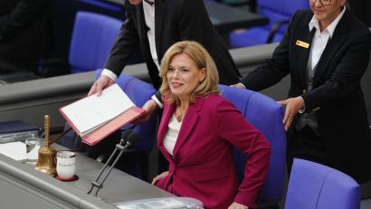 Bild: Kay Nietfeld/dpa
Julia Klöcker leitete am Mittwoch die Plenarsitzung des Bundestags.