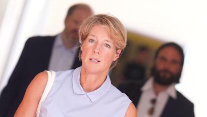 Bild: Marcus Brandt/dpa
Die Angeklagte Christina Block auf dem Gerichtsflur.