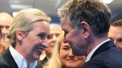 Bild: Sören Stache/dpa-Pool/dpa
Von den einstigen Flügelkämpfen in der AfD ist heute nicht mehr viel zu spüren. Etliche frühere Führungspersönlichkeiten haben die Partei seither verlassen. (Archivfoto)