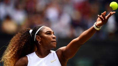 Bild: Victoria Jones/PA Wire/dpa
Bekannt für einen gewaltigen Aufschlag: Serena Williams. (Archivbild)