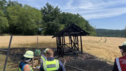 Bild: Kreisbrandinspektion Cham
In Falkenstein brannte ein Holzschuppen.