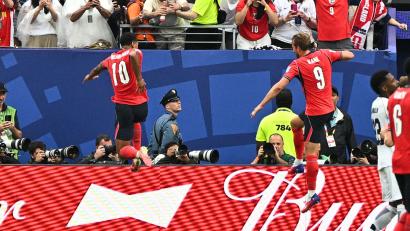 Bild: Fabian Fuchs/dpa
Englands Torschützen gegen Panama: Bellingham (l.) und Kane.