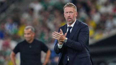 Bild: Matias Delacroix/AP/dpa
Schwedens Trainer Graham Potter hofft auf eine außergewöhnliche Leistung. (Archivbild)