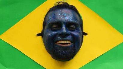 Bild: Ulrik Pedersen/ZUMA Press Wire/dpa
Fußball-WM - ein brasilianischer Fan feiert