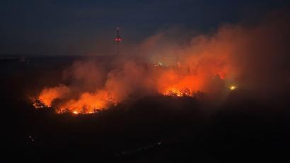 Bild: Kevin Schößler/dpa
Die Ortschaft Traisen blieb wegen der Explosionsgefahr geräumt.