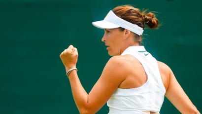 Bild: Frank Molter/dpa
Tatjana Maria erreicht die zweite Runde von Wimbledon.