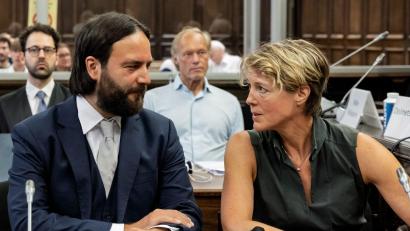 Bild: Markus Scholz/dpa
Die Angeklagte Christina Block und ihr Anwalt Ingo Bott am 60. Prozesstag.