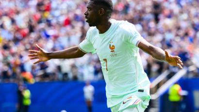 Bild: Tom Weller/dpa
Will nach seinem Dreierpack gegen Norwegen nachlegen: Ousmane Dembélé.
