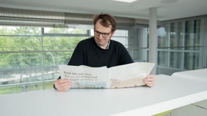 Bild: Leonie Pielenhofer
Da ist ihm zum Lachen zumute: Redakteur Wolfgang Würth wurde mit dem Herbert-Quandt-Journalistenpreis ausgezeichnet.