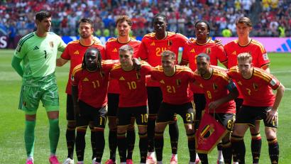 Bild: Manu Fernandez/AP/dpa
Diesmal nicht in roten Trikots: Belgiens Nationalteam. (Archivbild)
