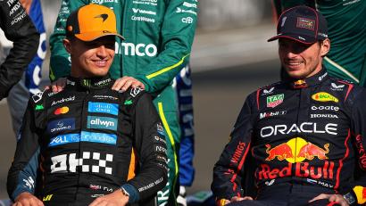 Bild: Fatima Shbair/AP/dpa
Lando Norris würde es mit Max Verstappen bei McLaren aufnehmen wollen. (Archivbild)