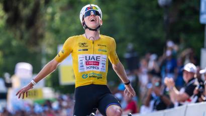 Bild: Gian Ehrenzeller/KEYSTONE/dpa
Tadej Pogacar bei der Tour de Suisse. (Archivbild)