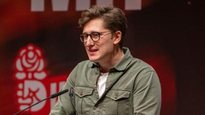 Bild: Harald Tittel/dpa
Der Juso-Chef kritisierte unter anderem die geplante Neuregelung zur Krankschreibung. (Archivbild)